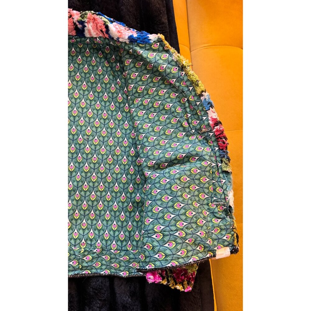Peacock Carpet Upcycle Cropped Jacket + Mini Skirt - Picture 5 of 16